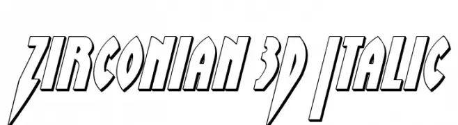 Zirconian 3D Italic  Free Fonts Download