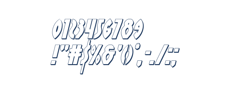 Zirconian 3D Italic Other Characters