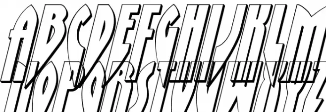 Zirconian 3D Italic Шрифта ВЕРХНИЙ