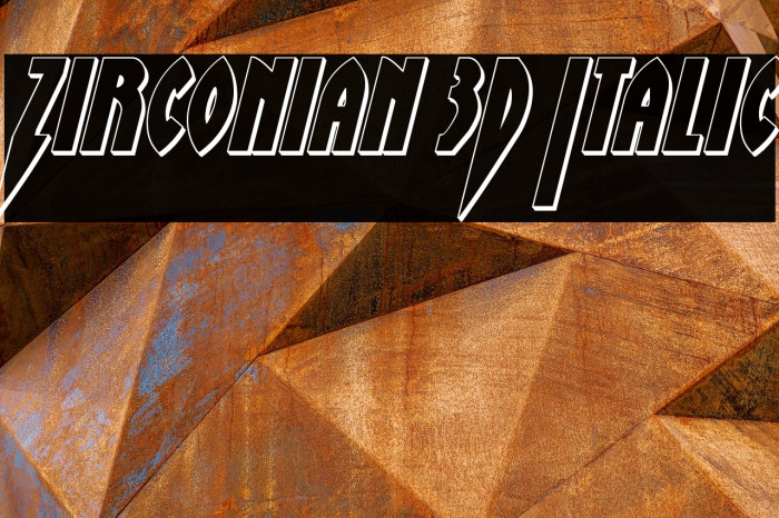 Zirconian 3D Italic Example 1