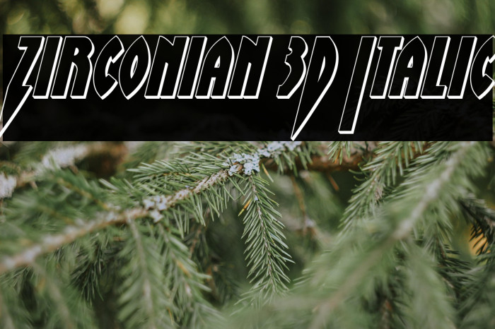 Zirconian 3D Italic Example 2