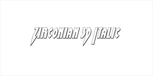 Zirconian 3D Italic Logo
