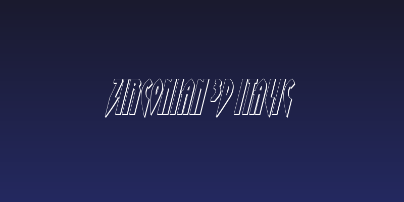 Zirconian 3D Italic Social Header