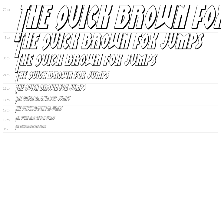 Zirconian 3D Italic Waterfall