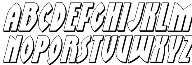 Zirconian 3D Italic फ़ॉन्ट लोअरकेस