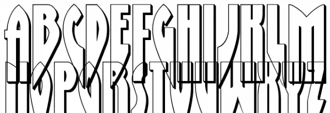 Zirconian 3D Schriftart Groß