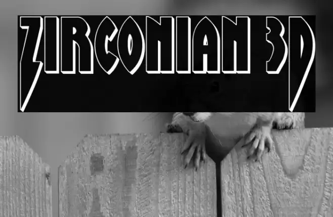 Zirconian 3D Font examples