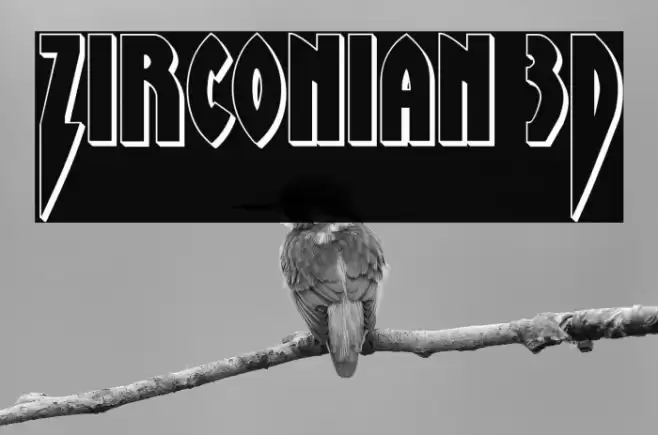 Zirconian 3D Font examples