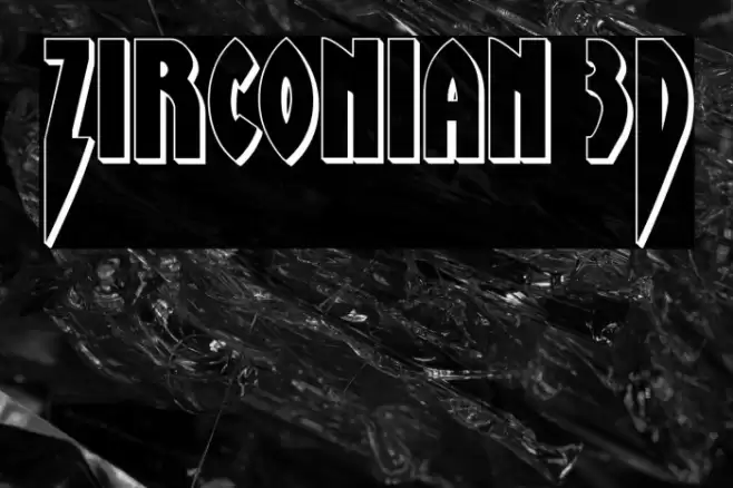 Zirconian 3D Font examples