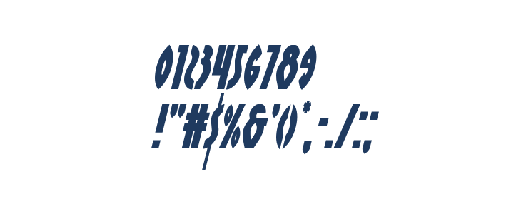 Zirconian Condensed Italic Other Characters