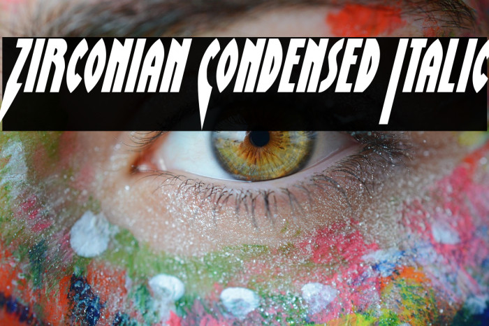 Zirconian Condensed Italic Example 2