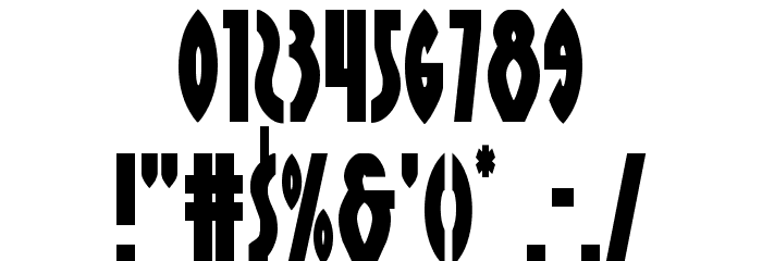 Zirconian Condensed Font OTHER CHARS