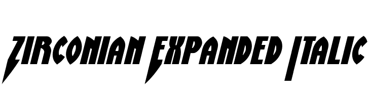 Zirconian Expanded Italic  Frei Schriftart Herunterladen