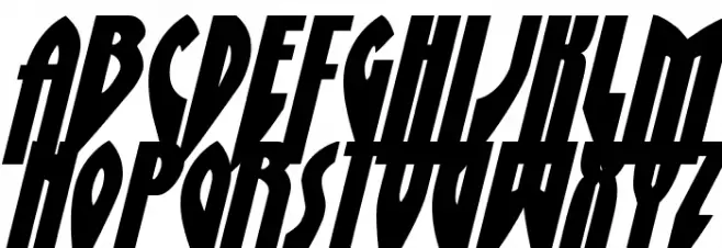 Zirconian Expanded Italic Schriftart Groß