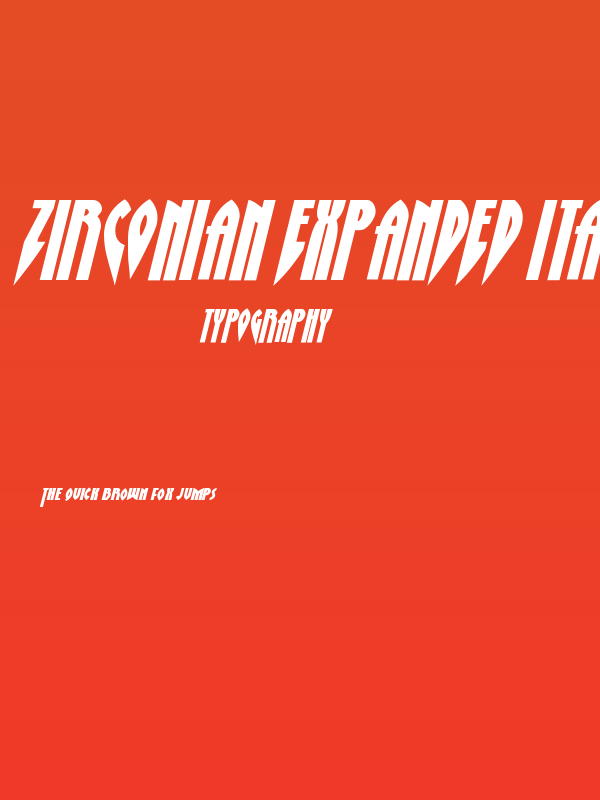 Zirconian Expanded Italic Poster