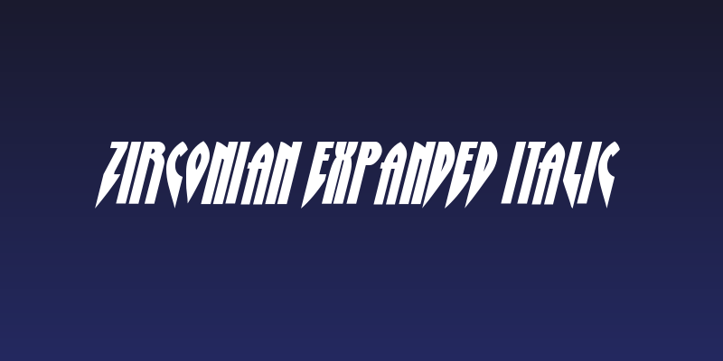 Zirconian Expanded Italic Social Header