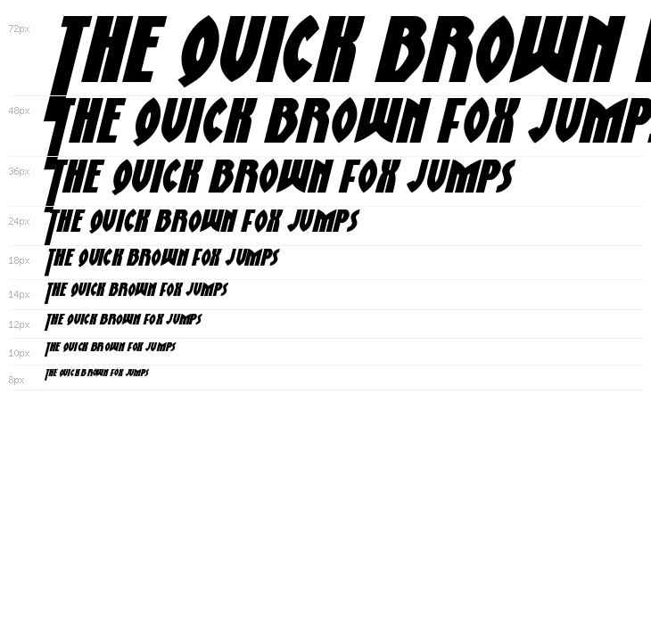 Zirconian Expanded Italic Waterfall