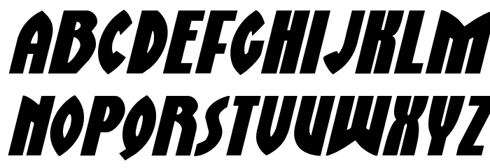 Zirconian Expanded Italic Font LOWERCASE