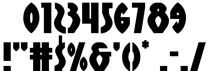Zirconian Expanded Font OTHER CHARS