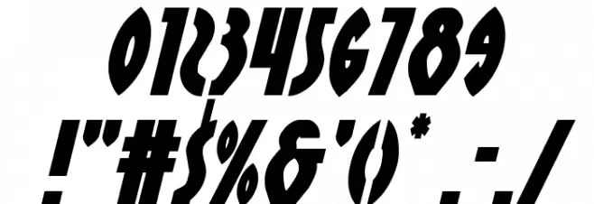 Zirconian Italic Font OTHER CHARS