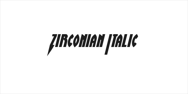 Zirconian Italic Logo