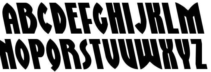 Zirconian Leftalic Font LOWERCASE