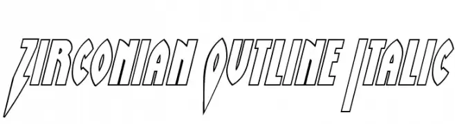 Zirconian Outline Italic  Frei Schriftart Herunterladen