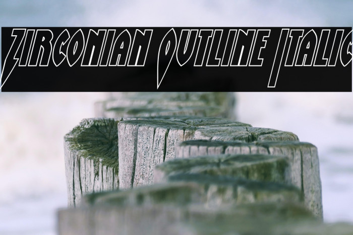 Zirconian Outline Italic Example 2