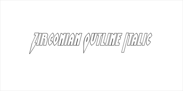 Zirconian Outline Italic Logo