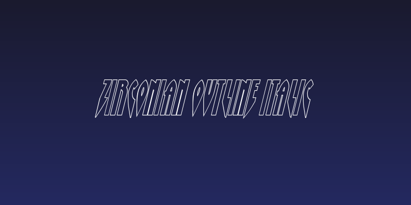 Zirconian Outline Italic Social Header