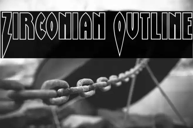 Zirconian Outline Font examples