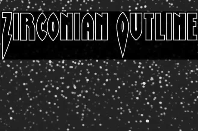 Zirconian Outline Font examples