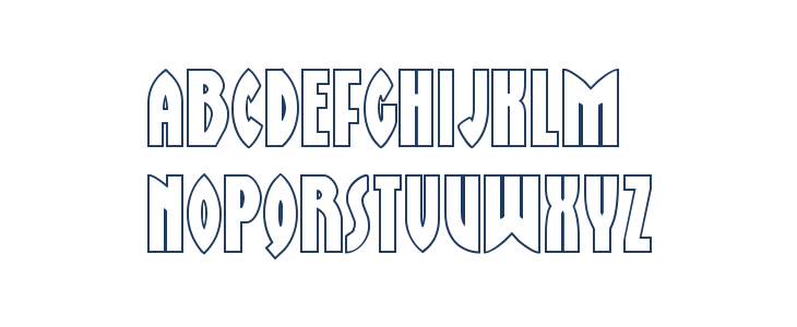 Zirconian Outline Lowercase