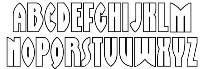 Zirconian Outline 字体 小写