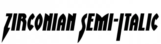 Zirconian Semi-Italic  Free Fonts Download