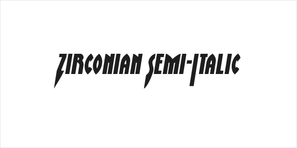 Zirconian Semi-Italic Logo