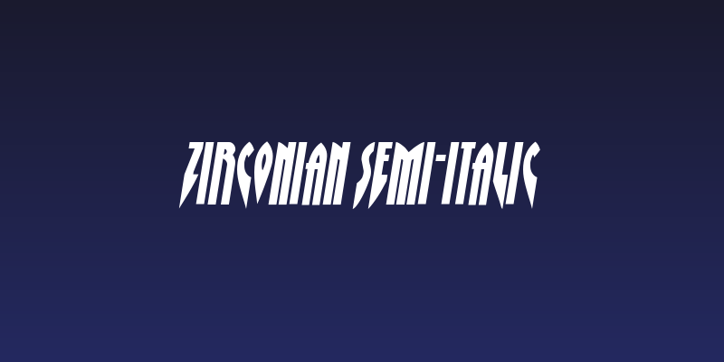 Zirconian Semi-Italic Social Header