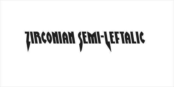 Zirconian Semi-Leftalic Logo