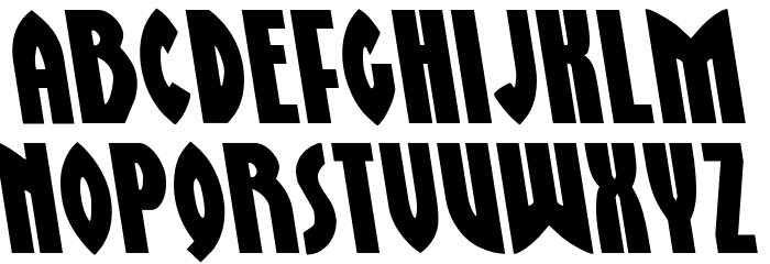 Zirconian Semi-Leftalic Font LOWERCASE