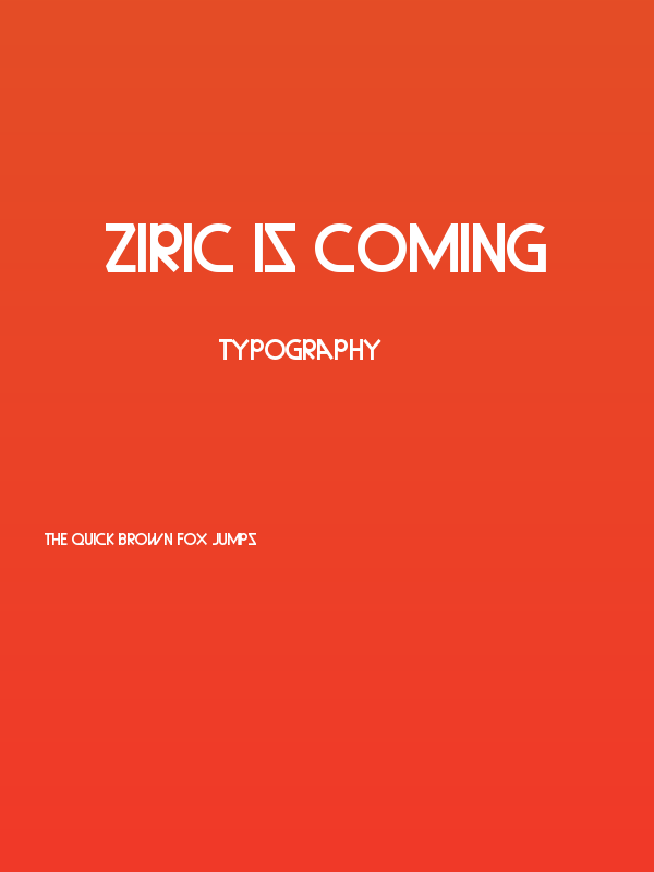 Ziric Is Coming Poster