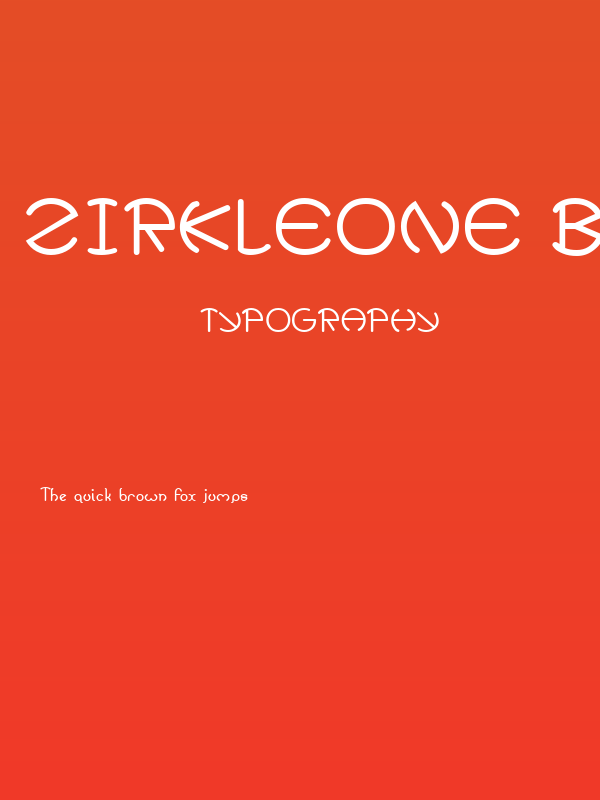 ZirkleOne Bold Poster