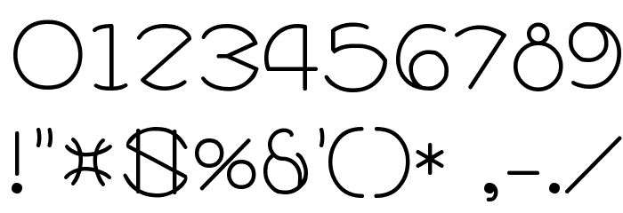 ZirkleOne Regular Font OTHER CHARS