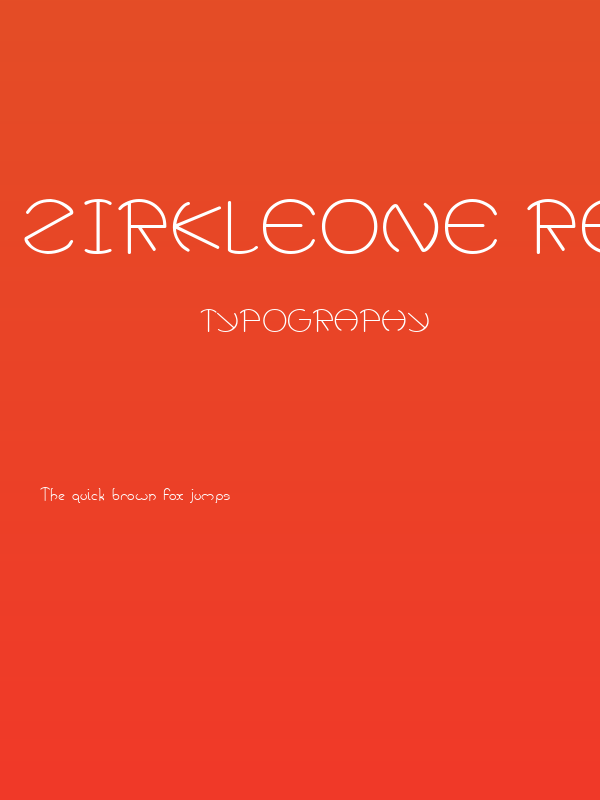 ZirkleOne Regular Poster