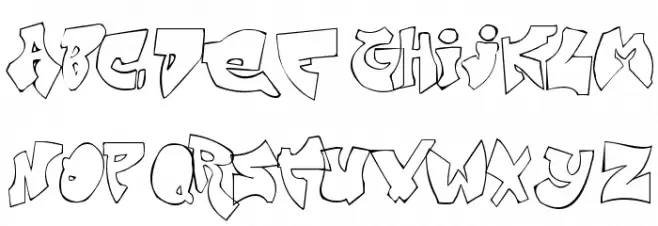 Zit Graffiti Schriftart Groß