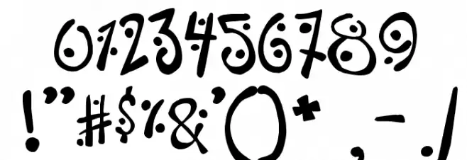 Zitcream Font OTHER CHARS