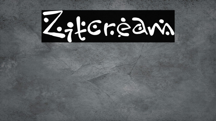 Zitcream Font examples
