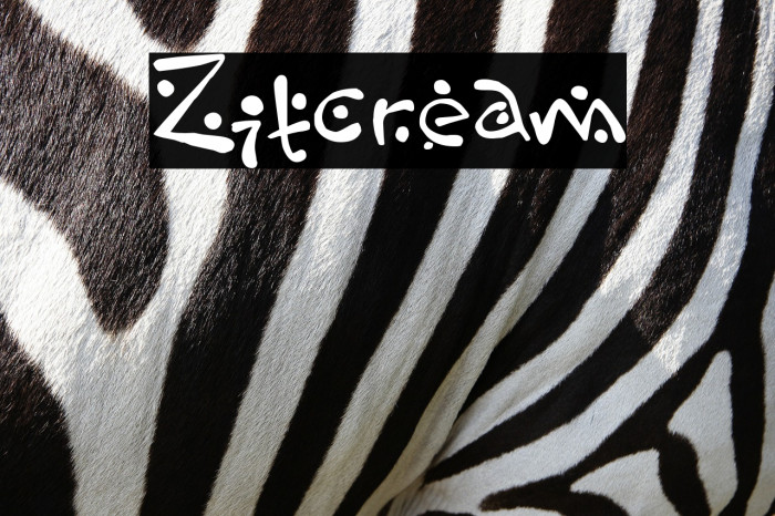 Zitcream Font examples
