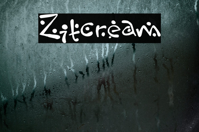 Zitcream Font examples