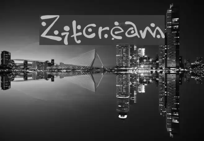 Zitcream Font examples