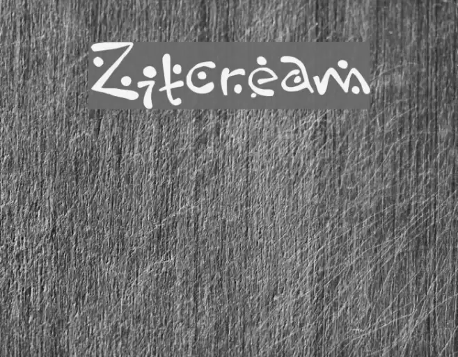 Zitcream Font examples